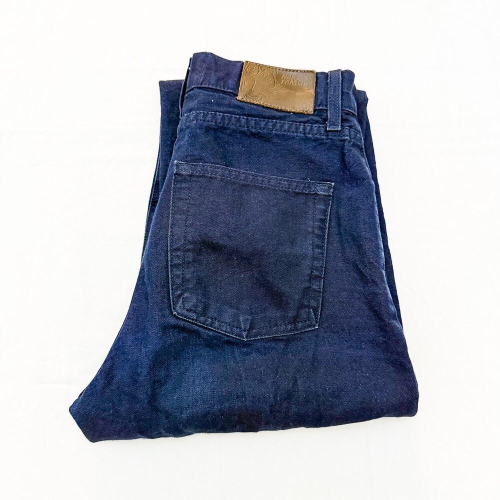 Naked Famous Wide Leg Dark Wash Denim Jeans Zip Fly Size 28